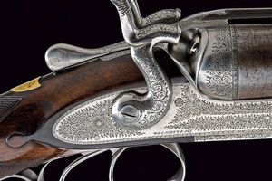 Bellissima doppietta a percussione centrale a cani esterni di W. & C. Scott & Sons  - Asta Rare Armi Antiche e Militaria da tutto il mondo - Associazione Nazionale - Case d'Asta italiane