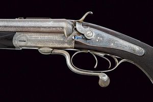 Bella doppietta a percussione centrale a cani esterni di Lancaster  - Asta Rare Armi Antiche e Militaria da tutto il mondo - Associazione Nazionale - Case d'Asta italiane