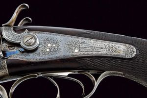 Bella doppietta a percussione centrale a cani esterni di Lancaster  - Asta Rare Armi Antiche e Militaria da tutto il mondo - Associazione Nazionale - Case d'Asta italiane