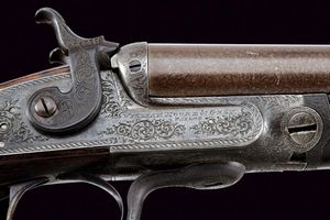 Doppietta a percussione centrale di Moore & Grey  - Asta Rare Armi Antiche e Militaria da tutto il mondo - Associazione Nazionale - Case d'Asta italiane