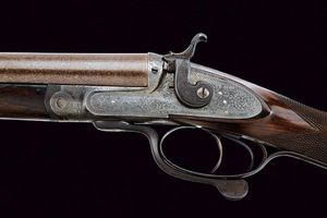 Doppietta a percussione centrale di Moore & Grey  - Asta Rare Armi Antiche e Militaria da tutto il mondo - Associazione Nazionale - Case d'Asta italiane