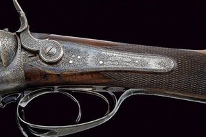 Bella doppietta a percussione centrale a cani esterni di Lancaster  - Asta Rare Armi Antiche e Militaria da tutto il mondo - Associazione Nazionale - Case d'Asta italiane