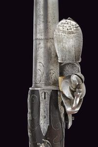 Pistola Queen Anne a pietra focaia con fornimenti in argento di Wilson  - Asta Rare Armi Antiche e Militaria da tutto il mondo - Associazione Nazionale - Case d'Asta italiane