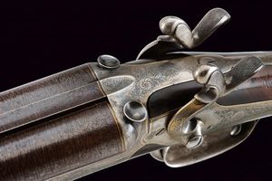 Rarissima doppietta a percussione centrale a cani esterni di Alessandro Toschi  - Asta Rare Armi Antiche e Militaria da tutto il mondo - Associazione Nazionale - Case d'Asta italiane