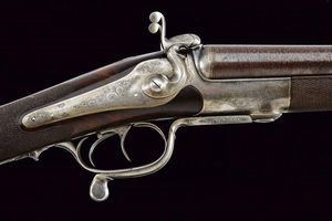 Rarissima doppietta a percussione centrale a cani esterni di Alessandro Toschi  - Asta Rare Armi Antiche e Militaria da tutto il mondo - Associazione Nazionale - Case d'Asta italiane