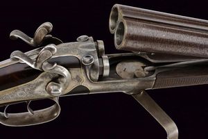 Rarissima doppietta a percussione centrale a cani esterni di Alessandro Toschi  - Asta Rare Armi Antiche e Militaria da tutto il mondo - Associazione Nazionale - Case d'Asta italiane