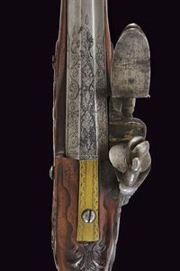 Bella pistola a pietra focaia da fonda di Zanoni  - Asta Rare Armi Antiche e Militaria da tutto il mondo - Associazione Nazionale - Case d'Asta italiane