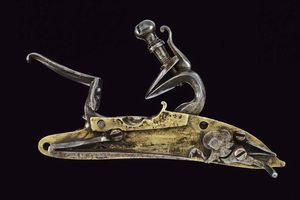 Interessante batteria a pietra focaia  - Asta Rare Armi Antiche e Militaria da tutto il mondo - Associazione Nazionale - Case d'Asta italiane