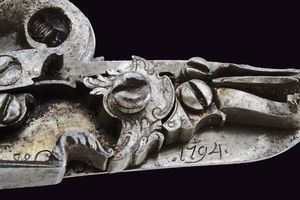 Bella batteria alla fiorentina di Francesco Antonio Corsini  - Asta Rare Armi Antiche e Militaria da tutto il mondo - Associazione Nazionale - Case d'Asta italiane