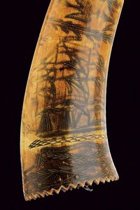 Corno da polvere con incisione e dedica  - Asta Rare Armi Antiche e Militaria da tutto il mondo - Associazione Nazionale - Case d'Asta italiane