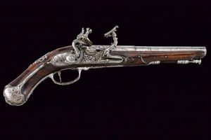 Rara pistola alla fiorentina con canna rigata  - Asta Rare Armi Antiche e Militaria da tutto il mondo - Associazione Nazionale - Case d'Asta italiane
