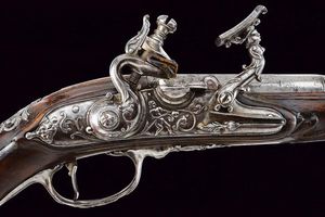 Rara pistola alla fiorentina con canna rigata  - Asta Rare Armi Antiche e Militaria da tutto il mondo - Associazione Nazionale - Case d'Asta italiane