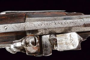 Rara pistola alla fiorentina con canna rigata  - Asta Rare Armi Antiche e Militaria da tutto il mondo - Associazione Nazionale - Case d'Asta italiane