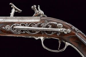 Rara pistola alla fiorentina con canna rigata  - Asta Rare Armi Antiche e Militaria da tutto il mondo - Associazione Nazionale - Case d'Asta italiane