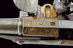 Paio di pistole a pietra focaia da viaggio firmate Louis Lamotte  - Asta Rare Armi Antiche e Militaria da tutto il mondo - Associazione Nazionale - Case d'Asta italiane