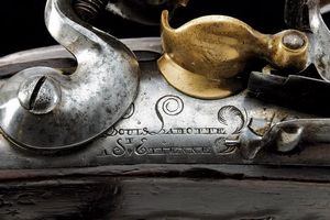 Paio di pistole a pietra focaia da viaggio firmate Louis Lamotte  - Asta Rare Armi Antiche e Militaria da tutto il mondo - Associazione Nazionale - Case d'Asta italiane