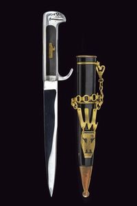 Pugnale Mod. 1937 a testa d'aquila da ufficiale della MVSN con fodero e attacchi  - Asta Rare Armi Antiche e Militaria da tutto il mondo - Associazione Nazionale - Case d'Asta italiane