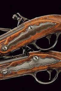 Paio di pistole a pietra focaia da viaggio di Lorandi  - Asta Rare Armi Antiche e Militaria da tutto il mondo - Associazione Nazionale - Case d'Asta italiane