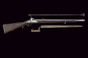 J�gerstutzen Mod. 1854 Lorenz con baionetta  - Asta Rare Armi Antiche e Militaria da tutto il mondo - Associazione Nazionale - Case d'Asta italiane