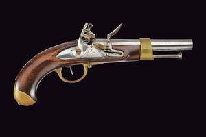 Pistola a pietra focaia AN XIII  - Asta Rare Armi Antiche e Militaria da tutto il mondo - Associazione Nazionale - Case d'Asta italiane