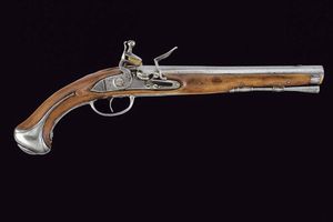 Pistola a pietra focaia  - Asta Rare Armi Antiche e Militaria da tutto il mondo - Associazione Nazionale - Case d'Asta italiane