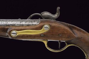 Pistola a luminello da cavalleria  - Asta Rare Armi Antiche e Militaria da tutto il mondo - Associazione Nazionale - Case d'Asta italiane