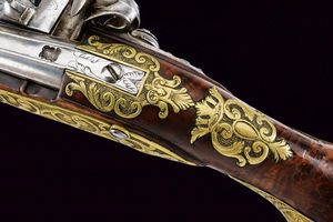 Paio di eleganti pistole da viaggio alla fiorentina  - Asta Rare Armi Antiche e Militaria da tutto il mondo - Associazione Nazionale - Case d'Asta italiane