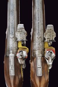 Paio di pistole a pietra focaia da fonda di Geronimo Zucoll  - Asta Rare Armi Antiche e Militaria da tutto il mondo - Associazione Nazionale - Case d'Asta italiane