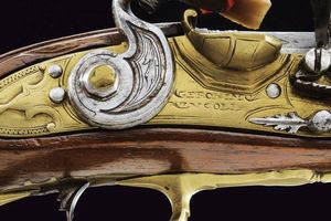 Paio di pistole a pietra focaia da fonda di Geronimo Zucoll  - Asta Rare Armi Antiche e Militaria da tutto il mondo - Associazione Nazionale - Case d'Asta italiane