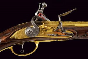 Raro paio di pistole a pietra focaia di Daniel Thiermay appartenute al Duca di Wurttemberg  - Asta Rare Armi Antiche e Militaria da tutto il mondo - Associazione Nazionale - Case d'Asta italiane