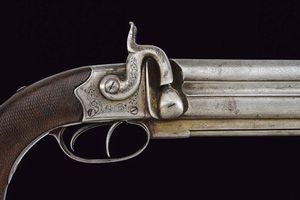 Pistola a luminello a due canne sovrapposte di Karabegof  - Asta Rare Armi Antiche e Militaria da tutto il mondo - Associazione Nazionale - Case d'Asta italiane