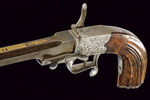 Rara pistola a luminello da tiro di Perrin Le Page  - Asta Rare Armi Antiche e Militaria da tutto il mondo - Associazione Nazionale - Case d'Asta italiane