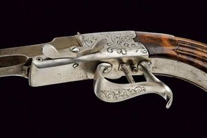 Rara pistola a luminello da tiro di Perrin Le Page  - Asta Rare Armi Antiche e Militaria da tutto il mondo - Associazione Nazionale - Case d'Asta italiane
