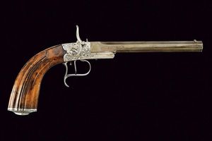 Rara pistola a luminello da tiro di Perrin Le Page  - Asta Rare Armi Antiche e Militaria da tutto il mondo - Associazione Nazionale - Case d'Asta italiane