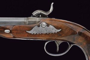 Paio di pistole a luminello da viaggio di Carl Pirko  - Asta Rare Armi Antiche e Militaria da tutto il mondo - Associazione Nazionale - Case d'Asta italiane