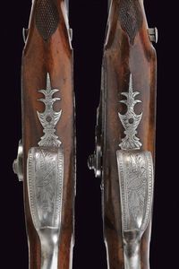 Paio di pistole a luminello da viaggio di Carl Pirko  - Asta Rare Armi Antiche e Militaria da tutto il mondo - Associazione Nazionale - Case d'Asta italiane