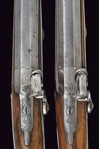 Paio di pistole a luminello di Flachat in cassetta  - Asta Rare Armi Antiche e Militaria da tutto il mondo - Associazione Nazionale - Case d'Asta italiane