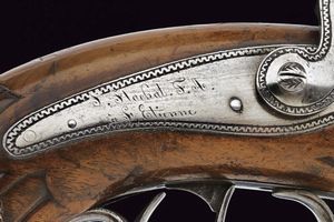 Paio di pistole a luminello di Flachat in cassetta  - Asta Rare Armi Antiche e Militaria da tutto il mondo - Associazione Nazionale - Case d'Asta italiane