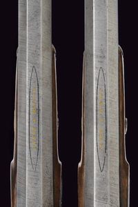 Paio di pistole a luminello da tiro in cassetta  - Asta Rare Armi Antiche e Militaria da tutto il mondo - Associazione Nazionale - Case d'Asta italiane