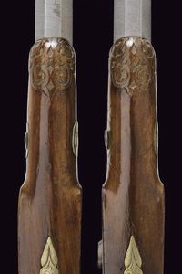 Paio di pistole a luminello da tiro in cassetta  - Asta Rare Armi Antiche e Militaria da tutto il mondo - Associazione Nazionale - Case d'Asta italiane