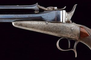 Rara pistola Collette a gravit� in cassetta  - Asta Rare Armi Antiche e Militaria da tutto il mondo - Associazione Nazionale - Case d'Asta italiane