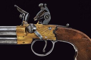 Raro mazzagatto a pietra focaia a tre canne di Richards  - Asta Rare Armi Antiche e Militaria da tutto il mondo - Associazione Nazionale - Case d'Asta italiane