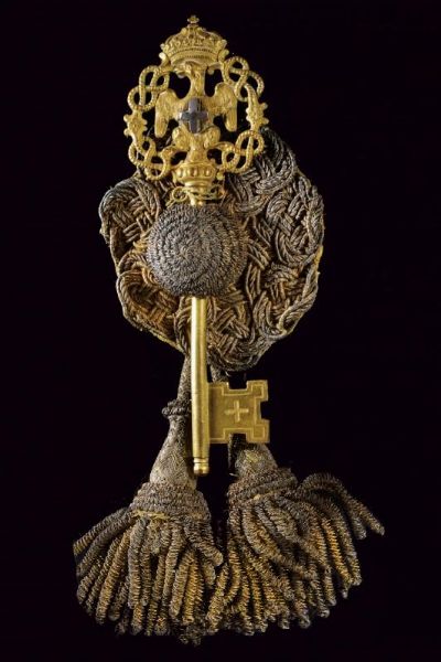 Chiave da Ciambellano di Casa Savoia  - Asta Medaglie, Decorazioni e Ordini - Associazione Nazionale - Case d'Asta italiane