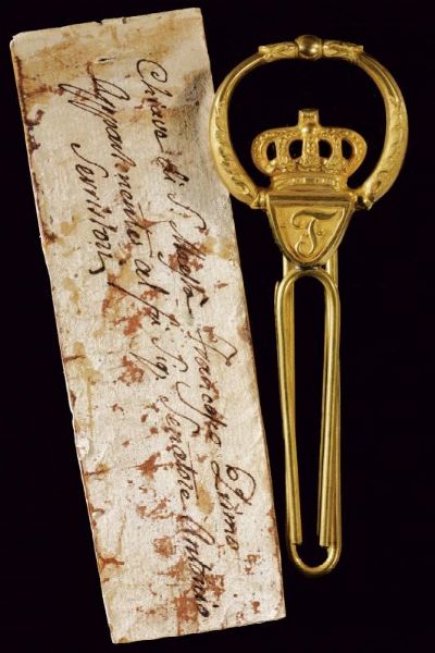 Chiave da Ciambellano con monogramma F  - Asta Medaglie, Decorazioni e Ordini - Associazione Nazionale - Case d'Asta italiane