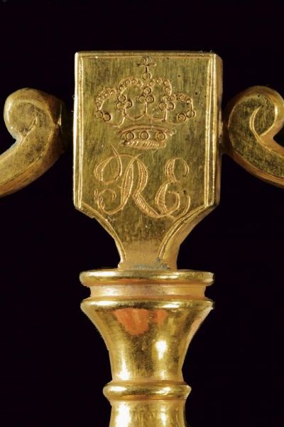 Rara chiave da Ciambellano con monogramma L1  - Asta Medaglie, Decorazioni e Ordini - Associazione Nazionale - Case d'Asta italiane