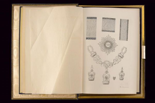 Bellissimo cofanetto contenente gli statuti dell'ordine della corona di ferro  - Asta Medaglie, Decorazioni e Ordini - Associazione Nazionale - Case d'Asta italiane