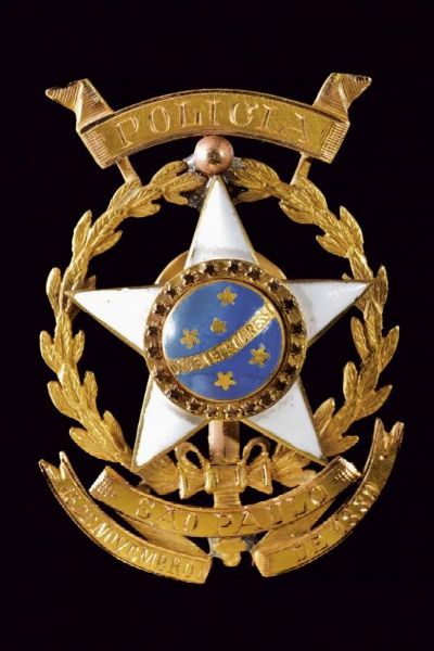 Spilla in oro della Polizia  - Asta Medaglie, Decorazioni e Ordini - Associazione Nazionale - Case d'Asta italiane