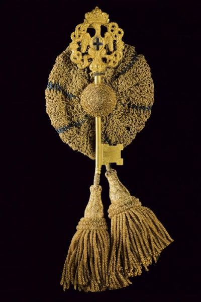 Chiave da Ciambellano di Casa Savoia  - Asta Medaglie, Decorazioni e Ordini - Associazione Nazionale - Case d'Asta italiane