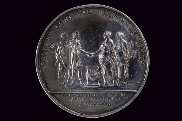 Medaglia per il matrimonio di Vittorio Amedeo, Carlo Emanuele III (1730-73)  - Asta Medaglie, Decorazioni e Ordini - Associazione Nazionale - Case d'Asta italiane