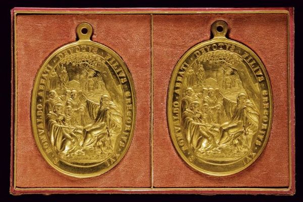 Lotto di due medaglie S. Gregorio Magno - S. Romualdo  - Asta Medaglie, Decorazioni e Ordini - Associazione Nazionale - Case d'Asta italiane